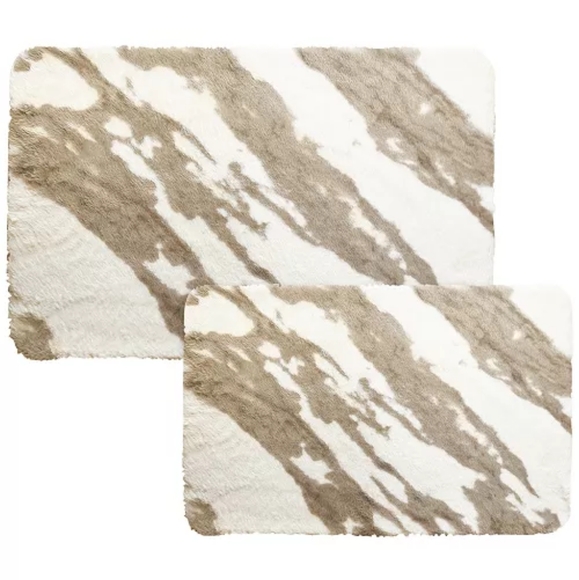 Pure Bath Marble 2-Pc. Bath Rug Set - - Picture 3 of 6